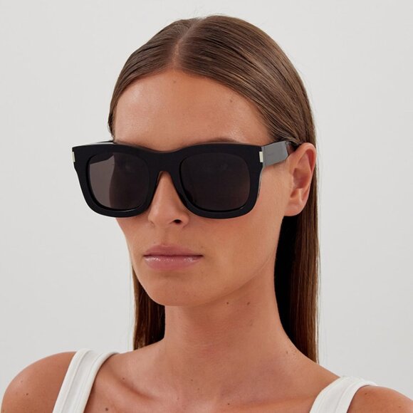 NWT SAINT LAURENT UNISEX BLACK SUNGLASSES - Picture 1 of 4
